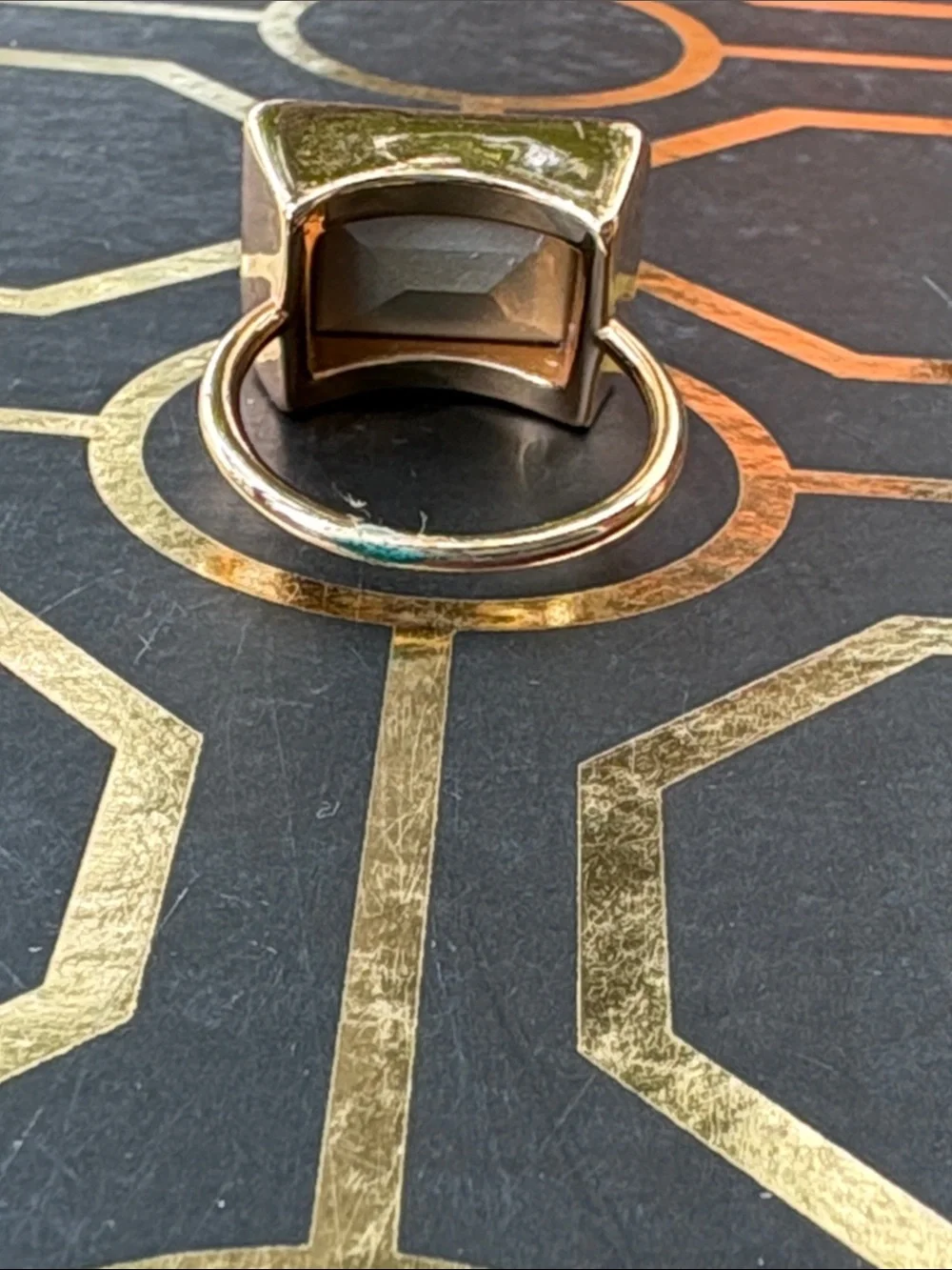 Art Deco Blue Crystal Cocktail Ring 💍 Size 9